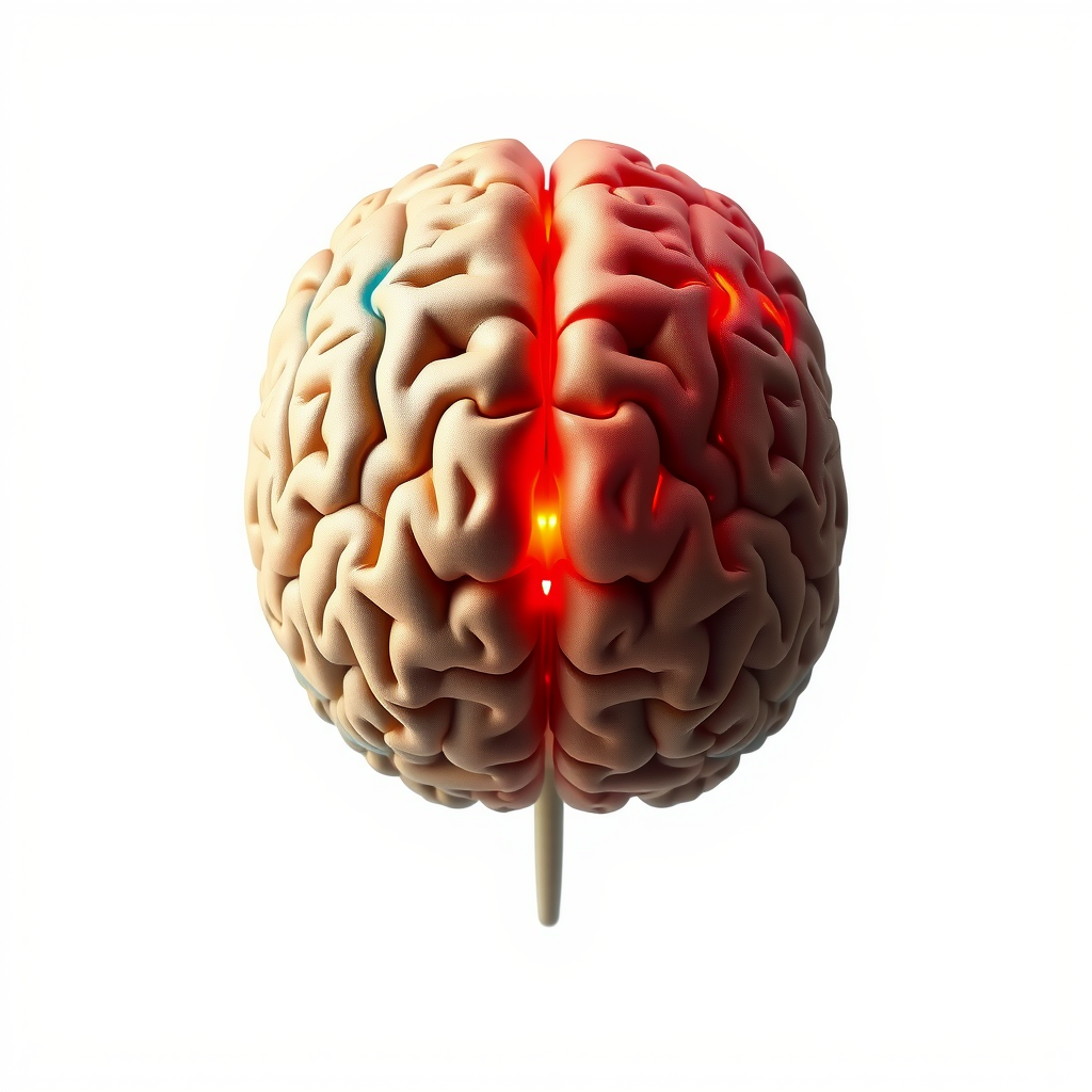 Cerveau avec les côtés émotionnel et rationnel mis en évidence dans un contexte d'investissement, illustrant les facteurs psychologiques de la tolérance au risque